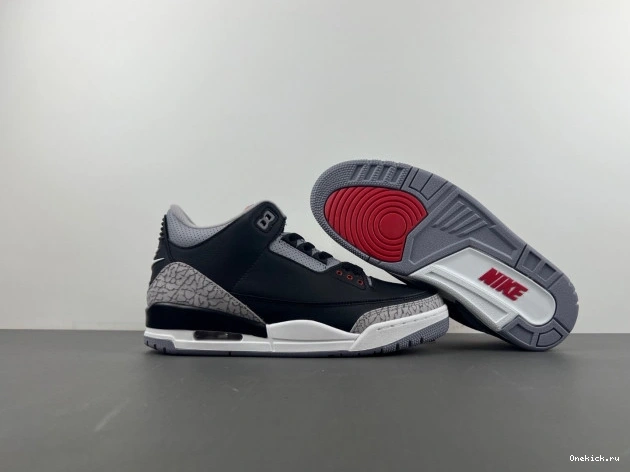 One Kick Black Cement Air Jordan 3 DN3707-010 0716